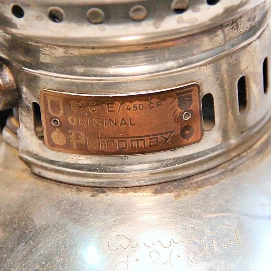 Vintage Petromax 826 Brass Chrome Lantern | German 450 CP Pressure